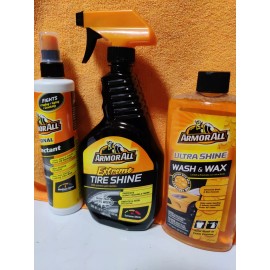 Armor All Extreme Tire Shine Ultra Shine Wash & Wax Original Protectant Kit NEW
