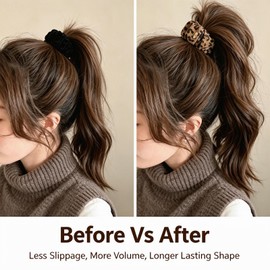Hair Ties, Ponytail Holders for Women, 5 PCS Multi‑Color Elastic Hair Bands
