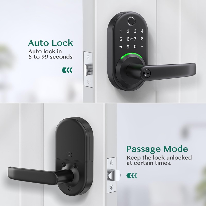 Smart Door Handle Lock with Keypad: Yamiry Fingerprint Smart Knob
