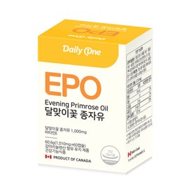 DailyOne 데일리원 EPO 달맞이꽃 종자유 비타민E 1010mg X 60캡슐 1통 Daily One EPO Evening Primrose Oil Vitamin E 1010mg X 60 Capsules 1 Bottle