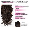 REECHO Ponytail Extension, 24" Claw Clip in Long Curly Wavy