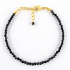 Natural Black Spinel Gemstone Micro Beads Dainty Bracelet Jewelry for
