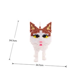 AHZILEI Cat Micro Building Blocks Set, Animal Yellow Cat DIY Mini 3D Building Toy Bricks Kit Gift for Adults and Kids,4800 Pieces