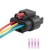 PARSUPPRO 1Pcs 4-Way/Pin Radiator Active Grille Shutter Connector Sensor Socket