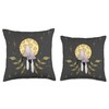 Inky Cap Ink Cap Moon Foraging Mushrooms Throw Pillow