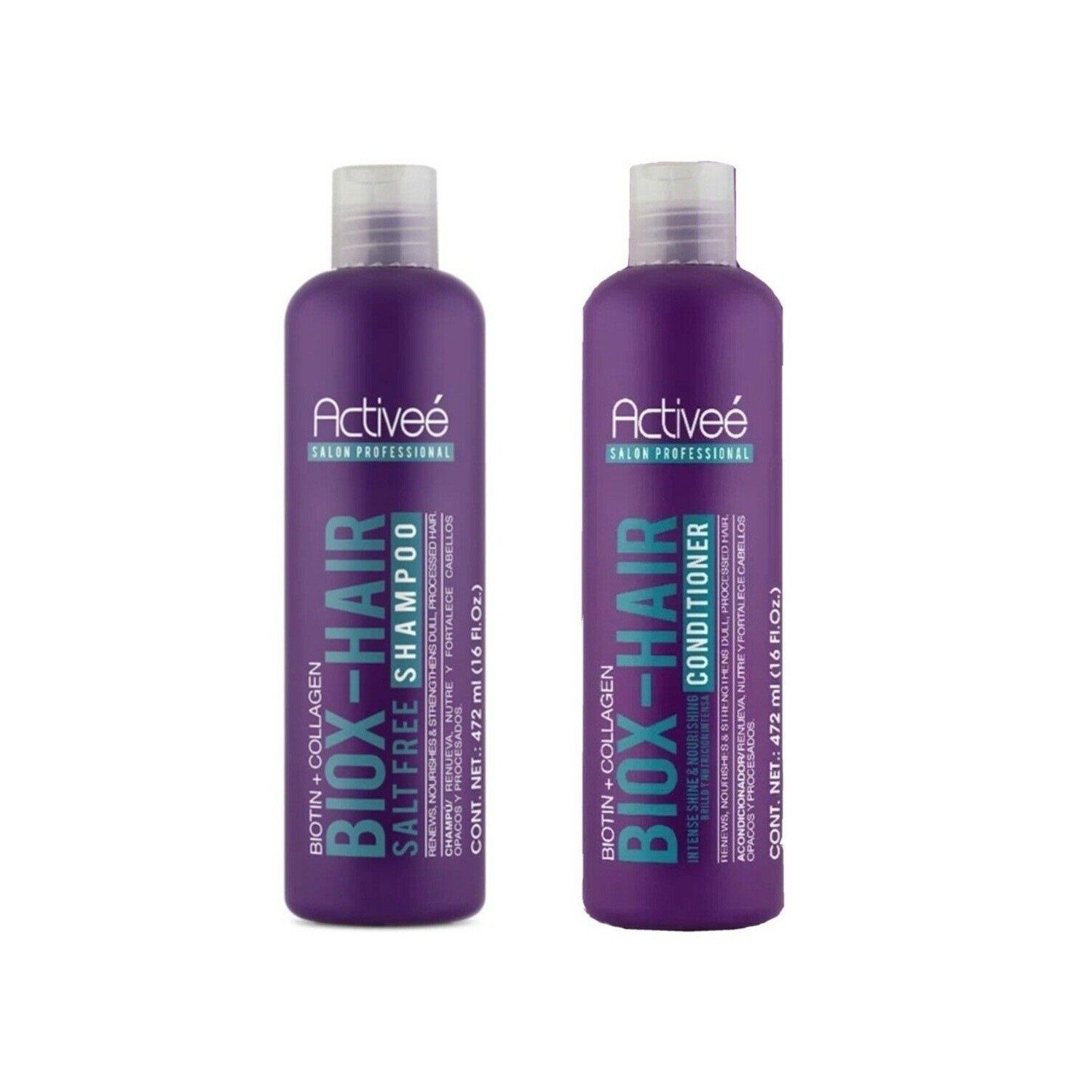 ACTIVEE BIOX HAIR SHAMPOO CONDITIONER WITH BIOTIN + COLLAGEN RENEWS