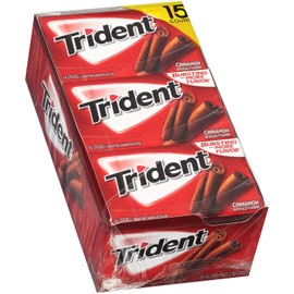 Trident Sugar-Free Gum, Cinnamon, 15 Count, Pack of 1