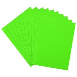 QUARKZMAN Glow Paper in the Dark 10 Sheets Blank Neon Cardboard 8 x 11 Inch 250 gsm Fluorescent Blacklight Poster for Party Dance Floor Ghost Supplies, Green