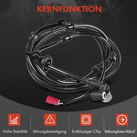 Frankberg 2x ABS Sensor Rear Left Right Compatible with Cherokee XJ 2.1L 2.5L 4.0L 1991-2001 Replace# 52005932