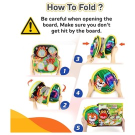 Bean Bag Toss Game, DoubleSided Foldable Corn Hole Board for Kids, Outdoor Lawn Party Toy Gift (Green)