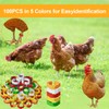 GGUFAY Pack of 100 Poultry Bands, Adjustable Chicken Rings, Plastic