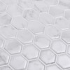 In Home InHome NH2359 Hexagon Marble Peel Stick Backsplash Tiles,