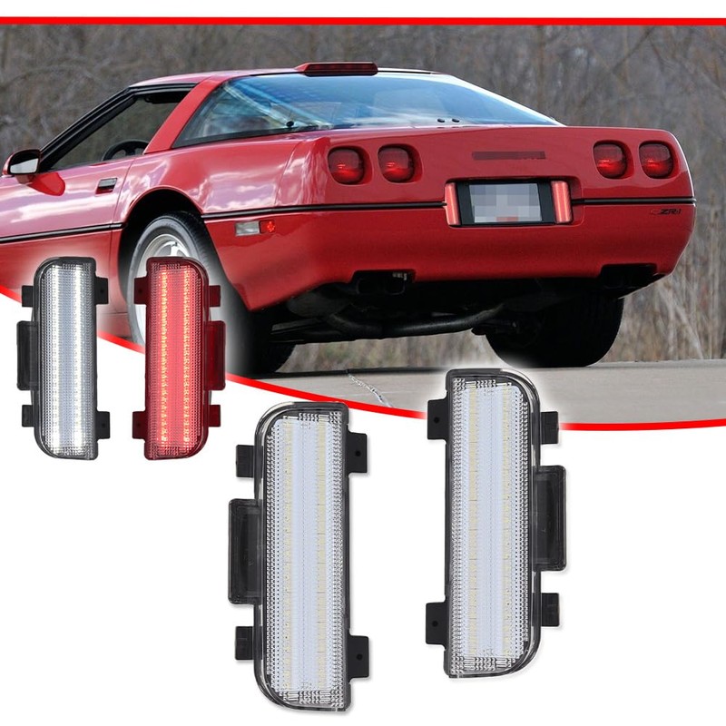 GTINTHEBOX 2PCS Clear Lens Tailgate Reverse Backup Lights Lamps for