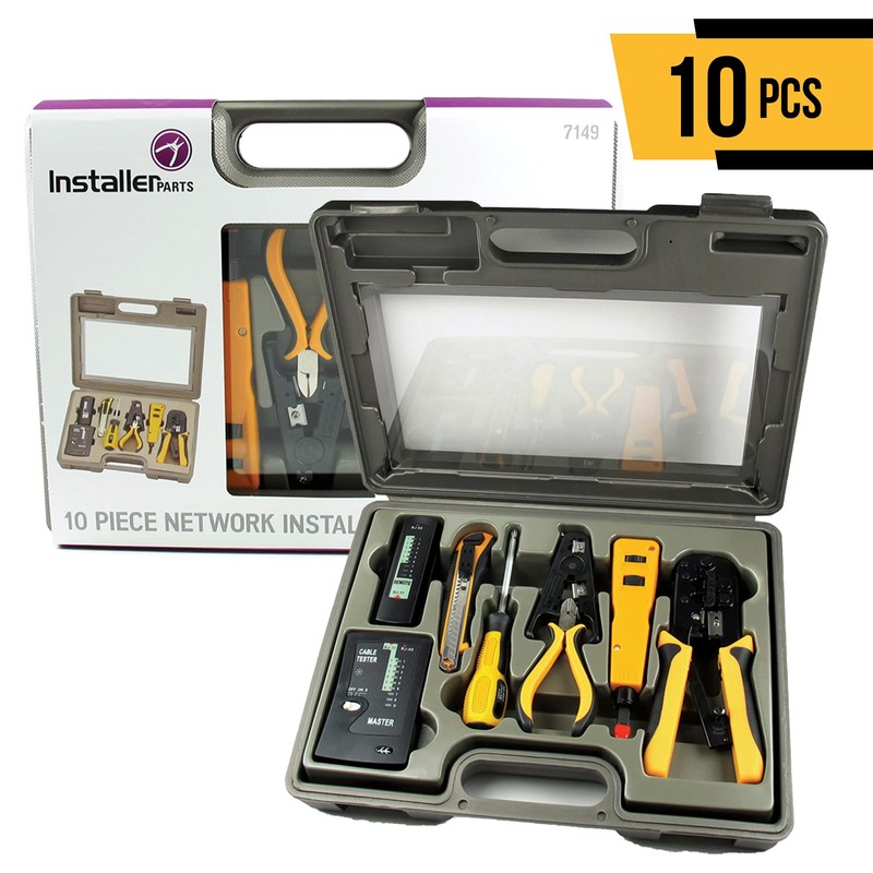 InstallerParts 10 in 1 Network Installation Tool Kit - Cables