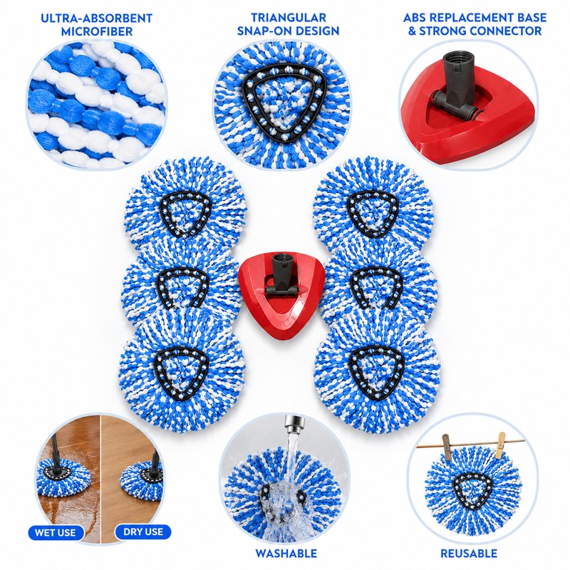 Spin Mop Head and Base for RinseClean 2-Tank Systems –