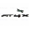 GMC 1PC Gloss Black Rear Tailgate AT4X OVERLAY Emblems 2023-2024