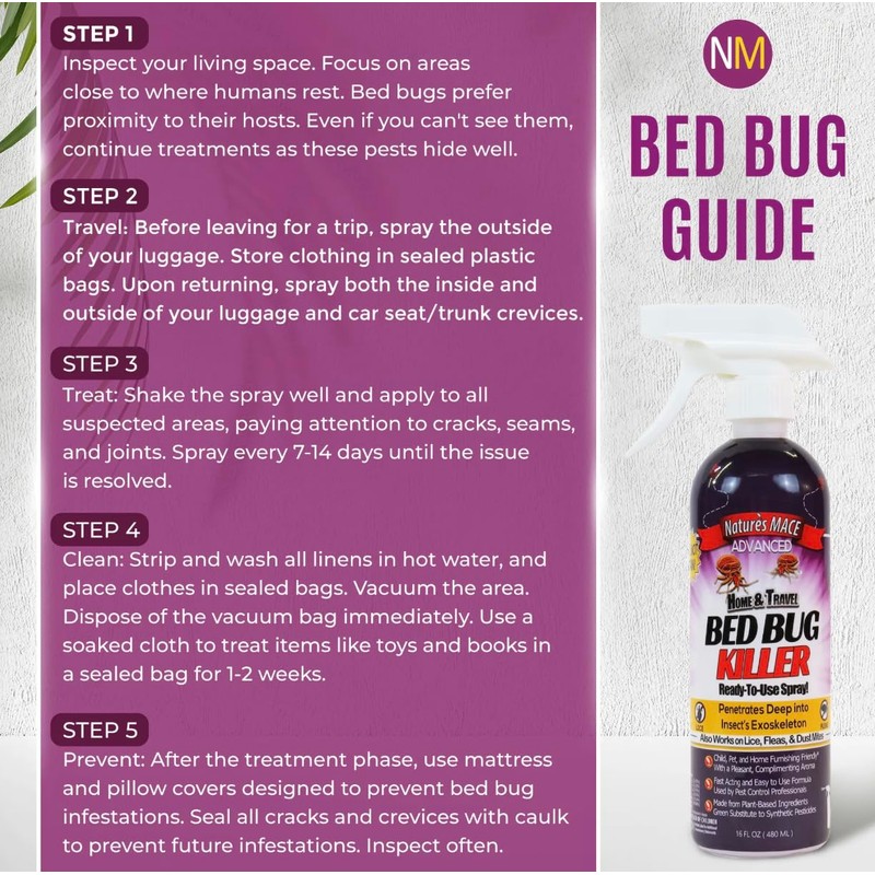 Nature’s MACE Bed Bug Killer 16 oz, Kill BedBugs Treatment,