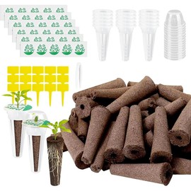 76 count Seed Pod Kit for Aerogarden,Grow Anything Kit for Indoor Hydroponics with 15 Grow Sponges 15 Pod Labels,15 Grow Baskets,15 Grow Domes,15 Tags,1 Tweezer. - Color: 106 pcs