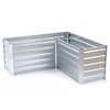 LuxenHome L-Shaped Galvanized Steel Raised Garden Bed