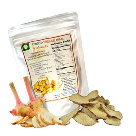 Lungcha Dried Galangal Slide 50 gram Base Of Tom Yum Sets fot Thai Food Hot and Spicy Soup, Tom Kha, Tomyum