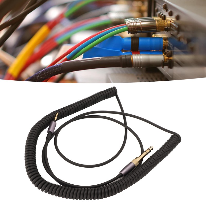 3.5mm Sound Spring Cable Retractable 9.8ft Plug and Play 3.5mm