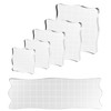 6 Pcs Stamp Blocks with Grid and Grip,Acrylic Block, Acrylic