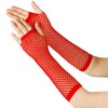 Seeksmile Women's Girls 80's Theme Party Emo Fingerless Arm Fishnet