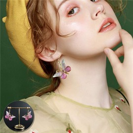 8 Pairs Of Butterfly Earrings, light weight Acrylic Colored Earrings Women Fashion Jewelry Gift,Earrings Sets (8 Pairs earring set)