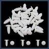 INFINAUTO 30Pcs White Plastic Rivets Splash Guard Fastener Push Type