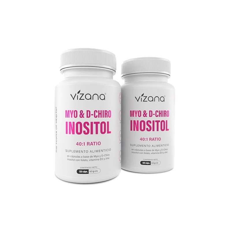 VIZANA NUTRITION Inositol Myo & D-chiro en Cápsulas HPMC Vegetarianas