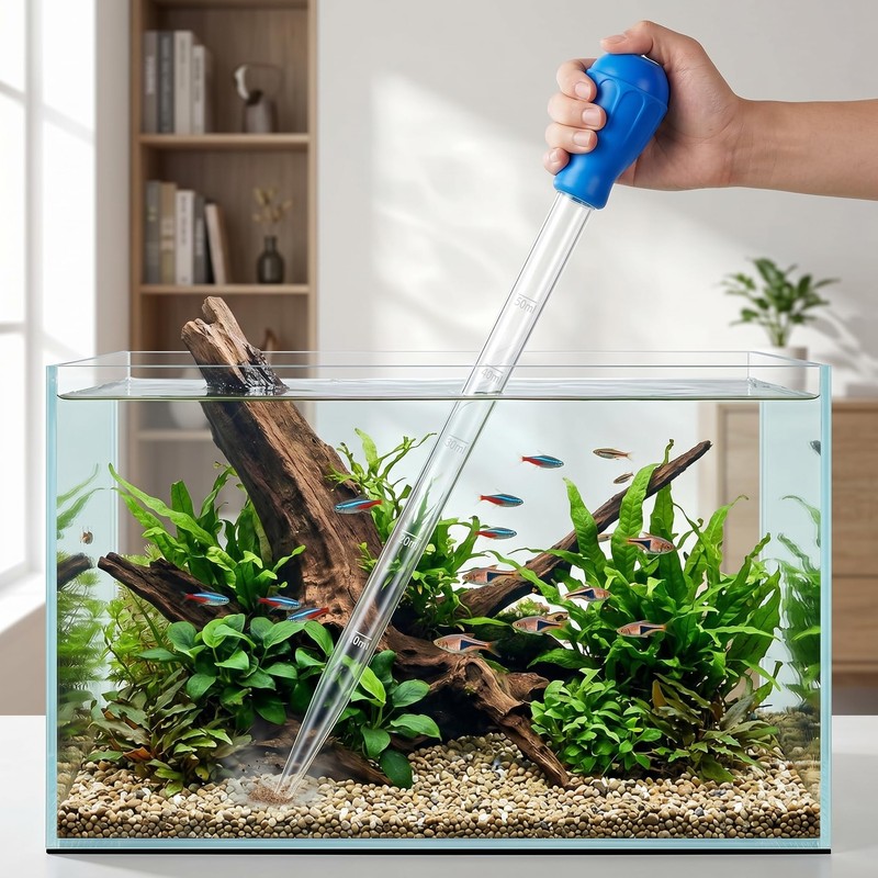 27.7 Inch Extra Long Aquarium Turkey Baster, 50ml Fish Tank