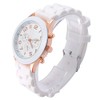 ALINKER Unisex Silicone Gel Ceramic Style Jelly Band Classic Watch