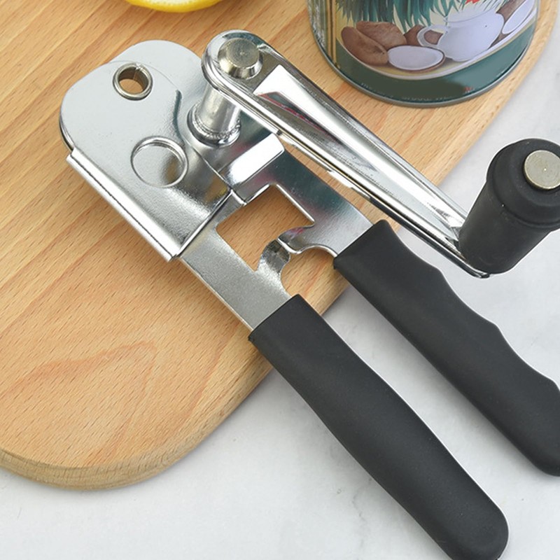 Can Opener, Professional Safe Manual Lid Opener, Stainless Steel with
