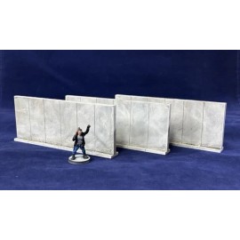 AtomicLaserCutDesigns.com Concrete Walls (x3) Zombie Apocalypse 28mm Terrain Modern Wargames v1a
