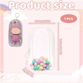 2 PCS Dolls Protective Case, Transparent and Black Storage Solution for Dolls, Durable Display Box for Collectible Figures, Ideal for Home and Exhibition Use