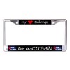 My Heart Belongs to A Cuban Chrome License Plate Frame