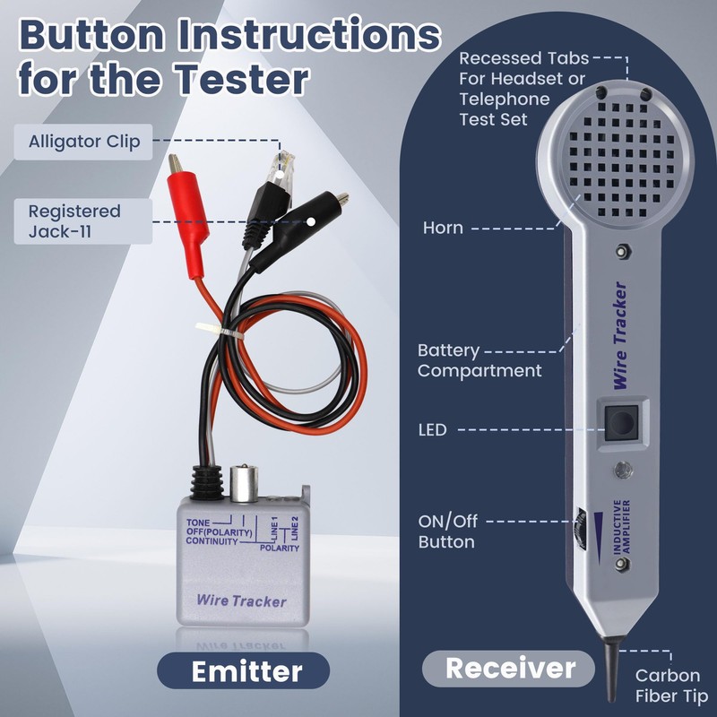 Chaoos Tone Generator kit, Wire Tracer Circuit Tester, Wires Tone