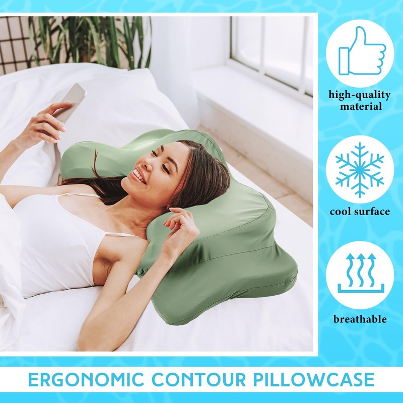 Hahafelt Cooling Cervical Neck Pillowcase Cover (Only Pillow Case) Ergonomic