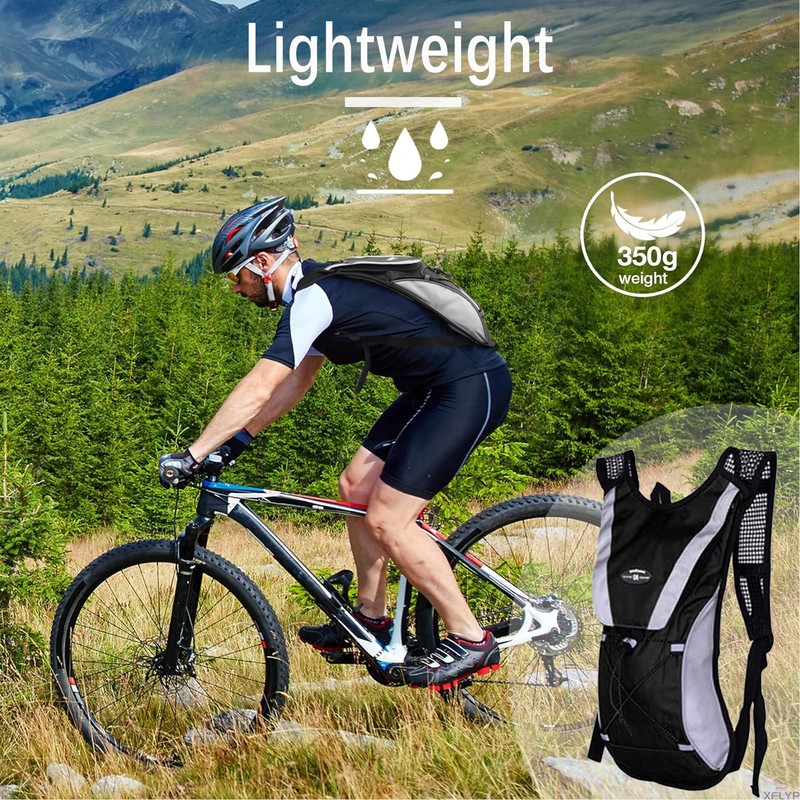 XFLYP Hydration Backpack with 2L Hydration Bladder, 5L Ultralight Hydration