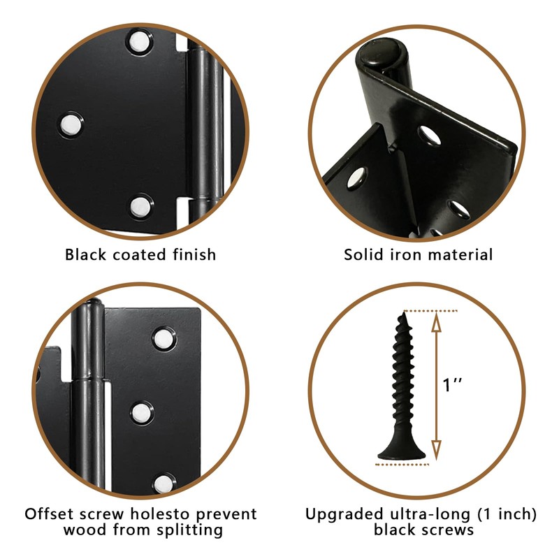 REDYA Heavy Duty Gate Hinges Fence Door Hinges 3.5 Inch