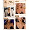 Sllaiss Chunky Gold Layered Necklaces for Women Punk Cuban Link