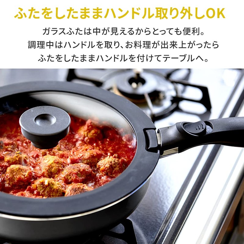 Iris Ohyama DC-SFG16 DC-SFG16 Glass Lid, Foldable Handle, 6.3 inches