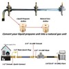 MCAMPAS Propane to Natural Gas Conversion Kit with Regulator &