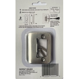 4-Pack Gator Door Latch Restorer - Strike Plate (Satin Nickel)