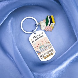 Book Lovers Gifts for Women Book Club Themed Gifts for Readers Women Reading Gift for Woman Best Bookish Gift Cute Books Accessories for Readings Lovers Woman Keychains