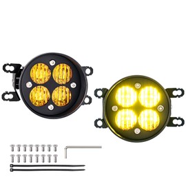 LUDARM LED Fog Light Compatible with Tacoma 2012-2024 for Tundra 2014-2021 for 4Runner 2010-2024 for RAV4 2016-2012 for Corolla 2009-2016 for Camry 2007-2014 for Sienna 2011-2019 Yellow Lens 2 Packs