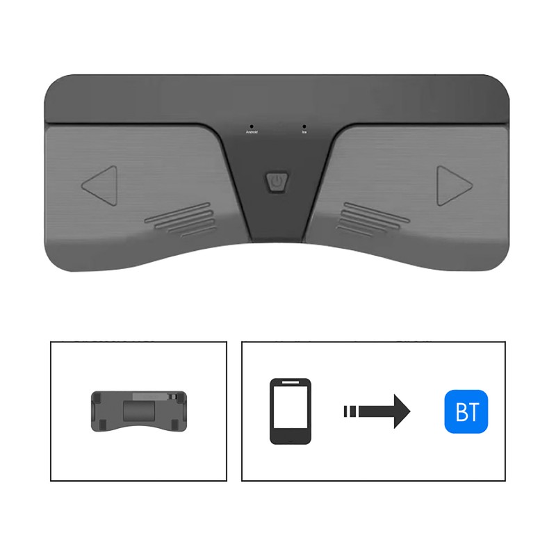 Intelligent Wireless BT Page Turner Pedal Compatible with iOS and