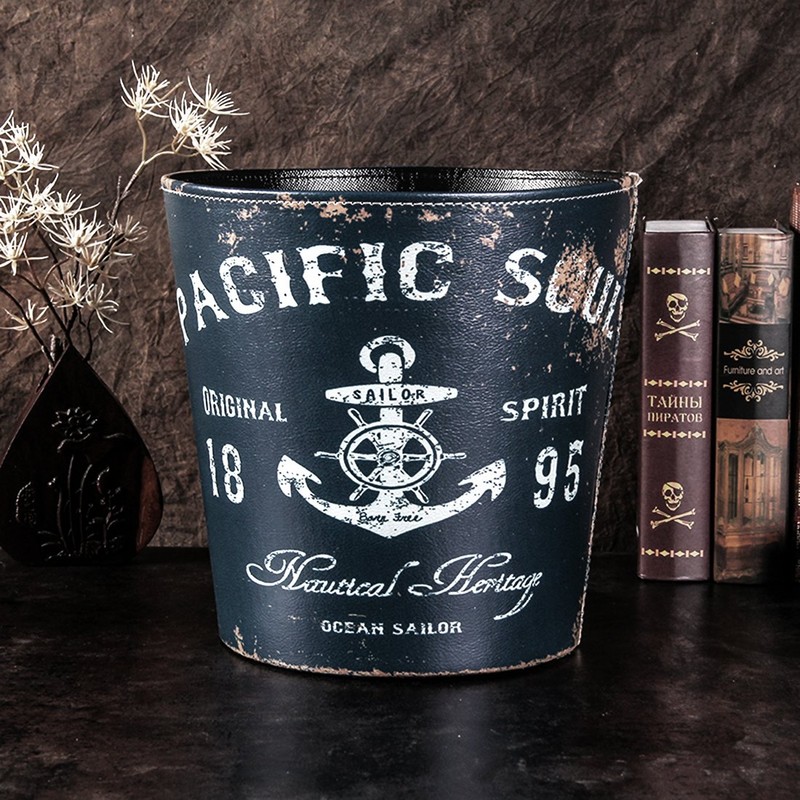 HMANE Trash Can, 10L/2.64Gallon British Style Trash Bin Household Uncovered