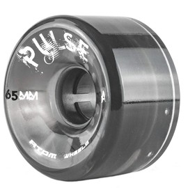 ATOM SKATES Quad Roller Wheels/Outdoor/Hardness 78A / 65x37 Black Pulse / 8 Wheels / 2 Packs