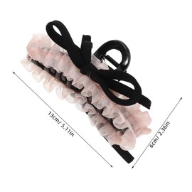 Gatuida 2pcs Lightweight Mesh Bowknot Hair Claw Clips for Women Soft Tulle Fabric Firm Hold for Thick Ponytails Comfortable Barrettes for Spring and Summer Hairstyles